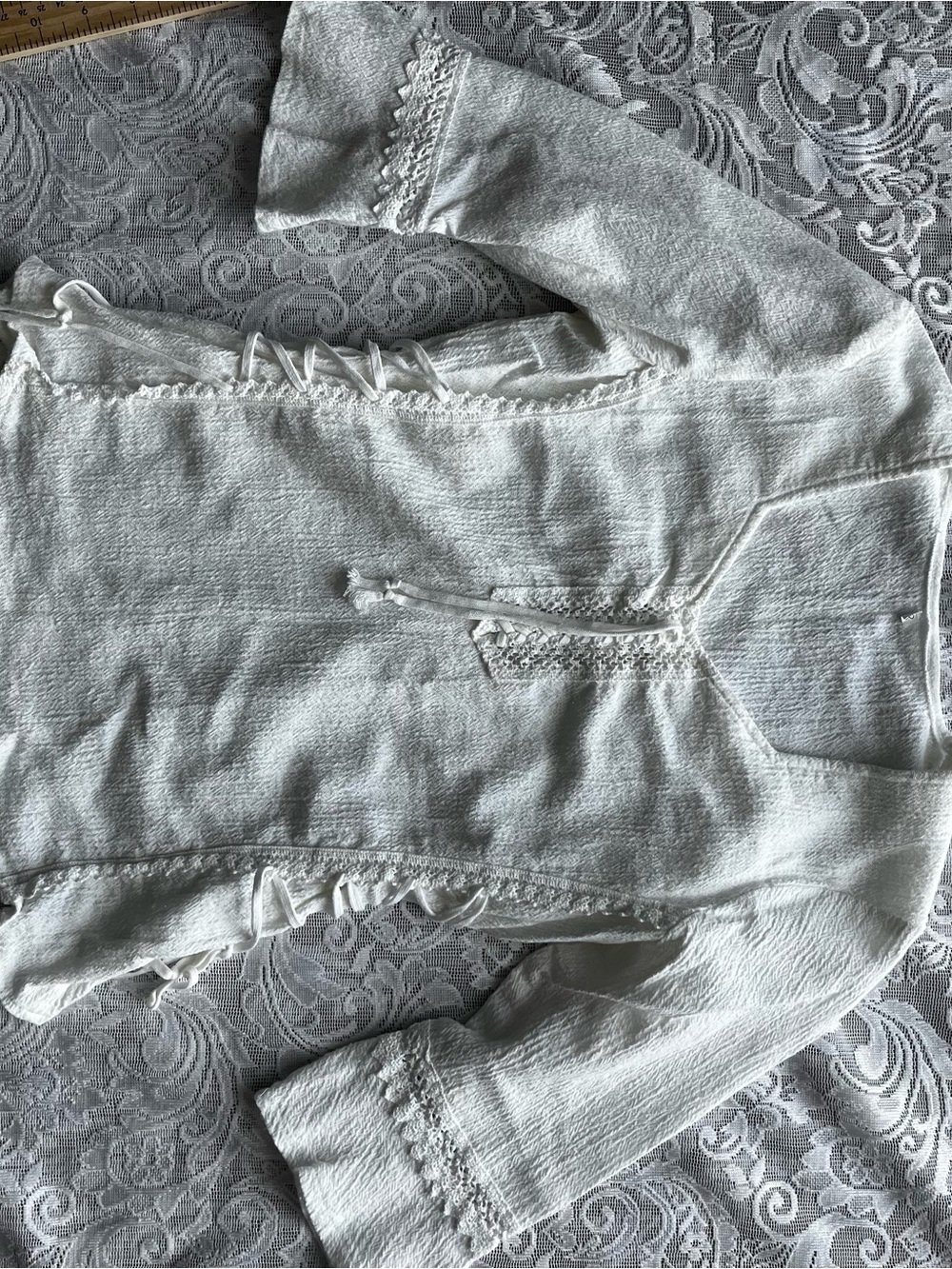 Vintage White Blouse Corset - Picture 3 of 4